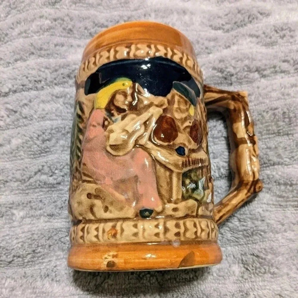 VINTAGE GERMAN STYLE CERAMIC BEER STEIN MUG -‎ - Picture 1 of 4